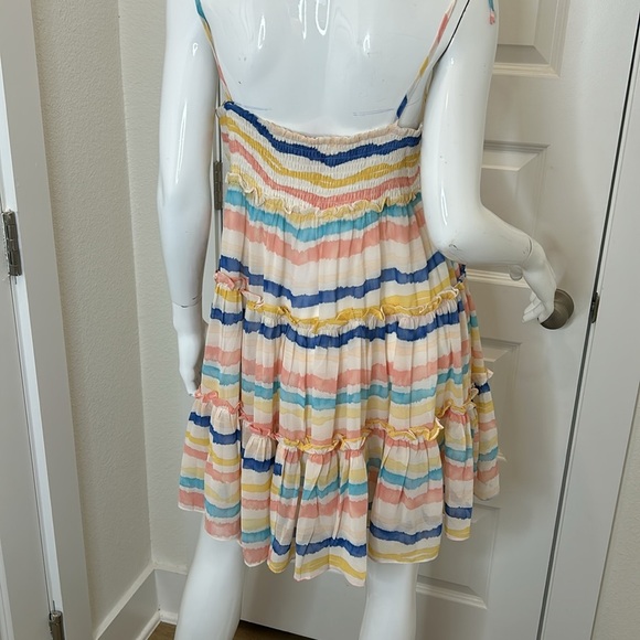 Buddy Love Riley multi colored tiered mini dress. NWT. Size L - Picture 4 of 8
